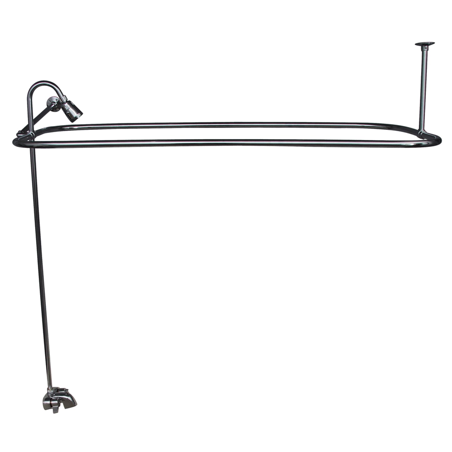 Basic Tub Faucet Kit with 54" x 24" Rod & Shower Head in Polished Chrome