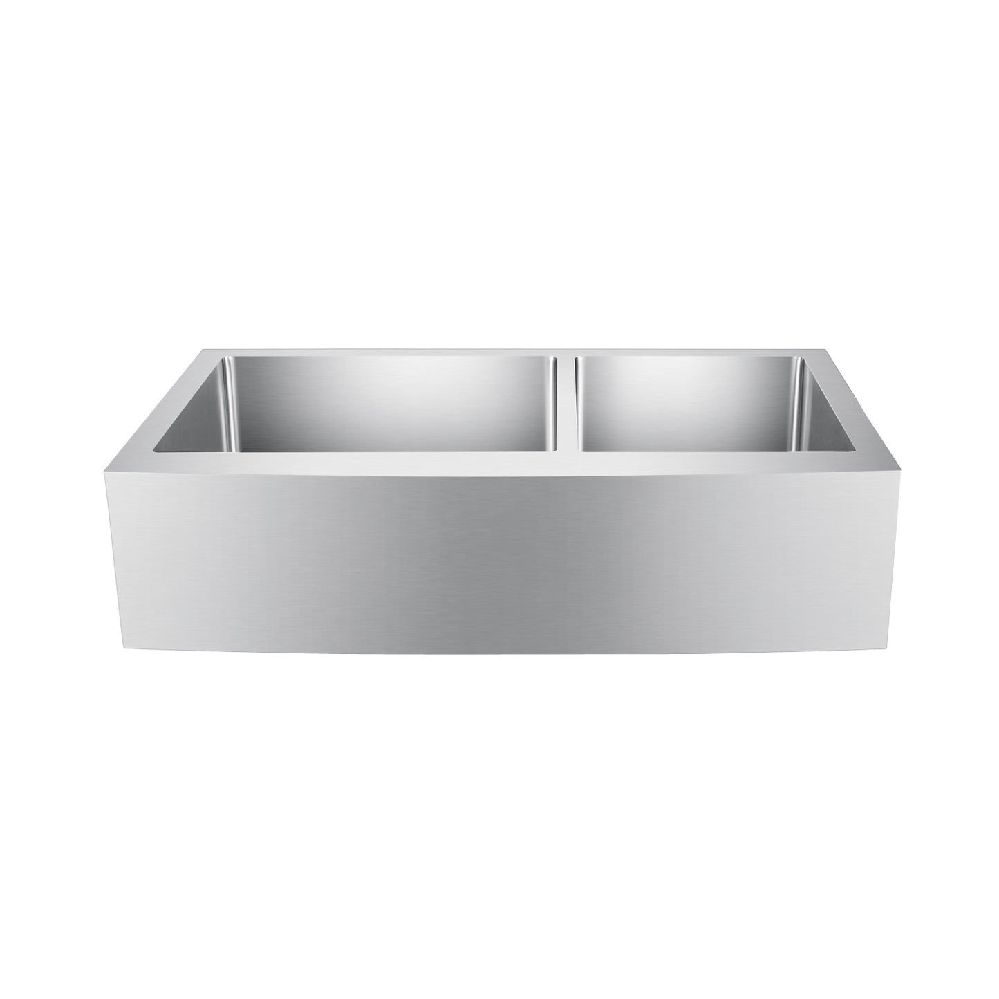 Damita 36" Stainless Steel 60/40 Double Bowl Apron Sink