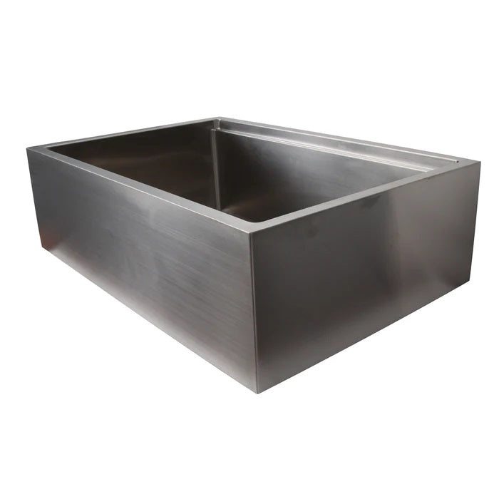 Bremen 33" Stainless Steel Single Bowl Apron Sink with Ledge