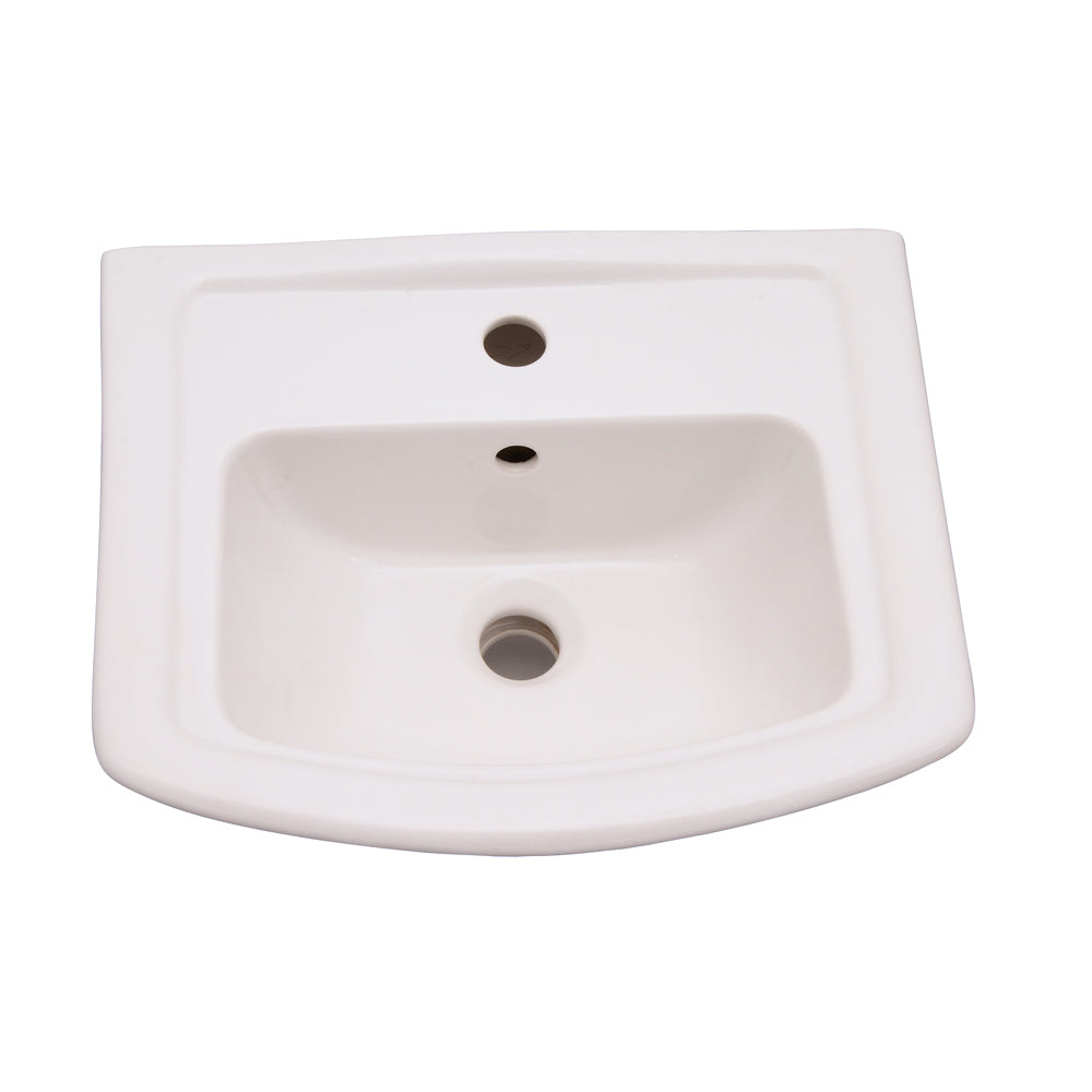 Washington 460 Pedestal Bathroom Sink White for 1-Hole Faucet