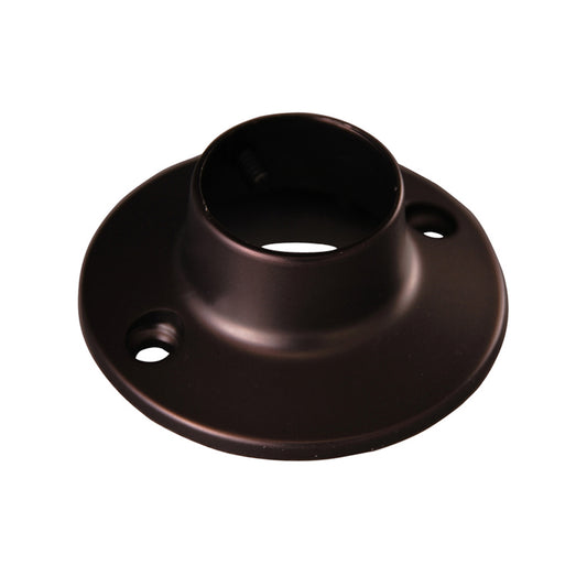 Heavy Round Die Cast Flanges Pair Oil Rubbed Bronze