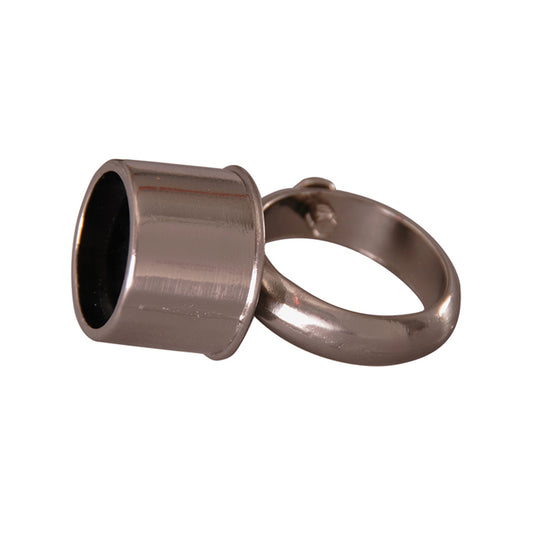 D-Rod Connection Loop Fitting Polished Nickel