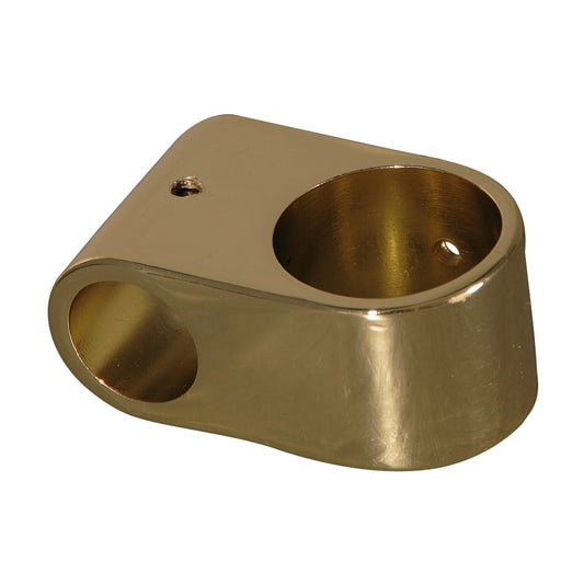 Double Eye Loop Fitting Polished Brass