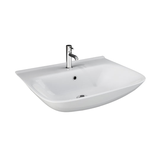 Eden 520 Wall Hung Bathroom Sink 8" Widespread White