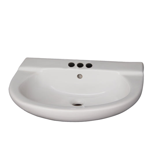 Jayden Wall Hung Bathroom Sink 4" Centerset White