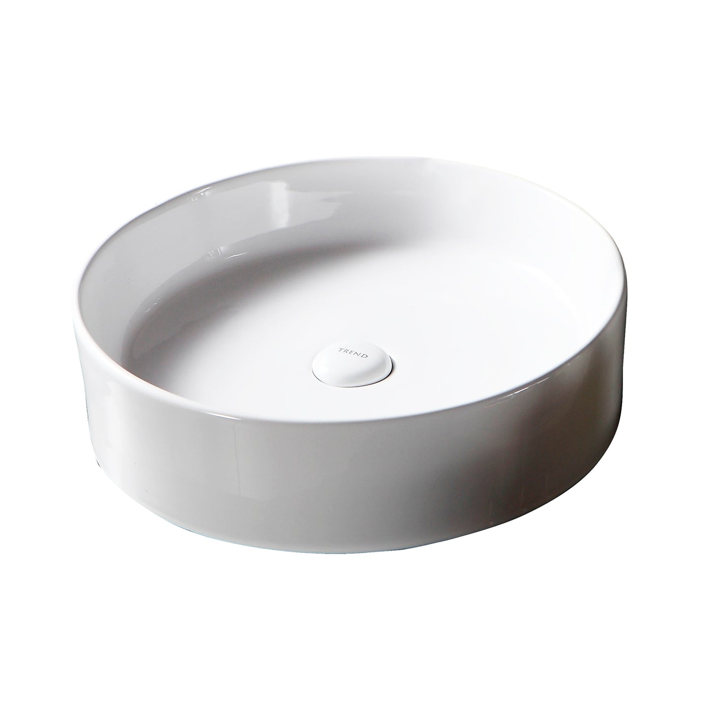 Shelburn Vessel Basin Sink 18" Cylinder Circle in White