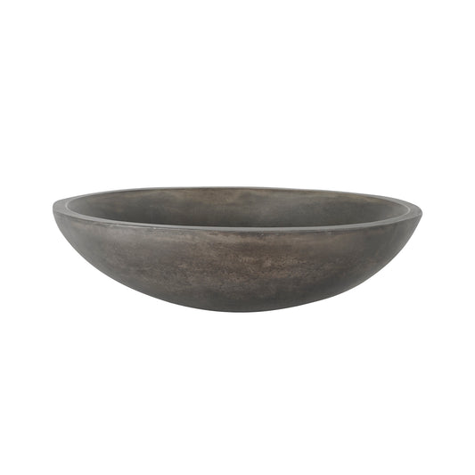 Caspar Small Oval Cement Vessel Sink Dusk Gray