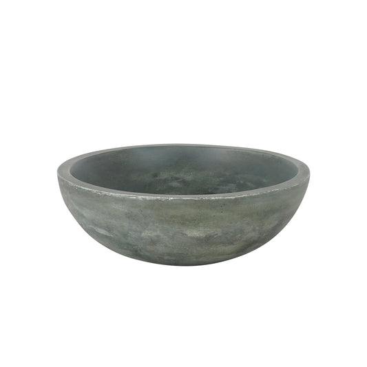 Cordell Small Round Cement Vessel Sink Copper Green