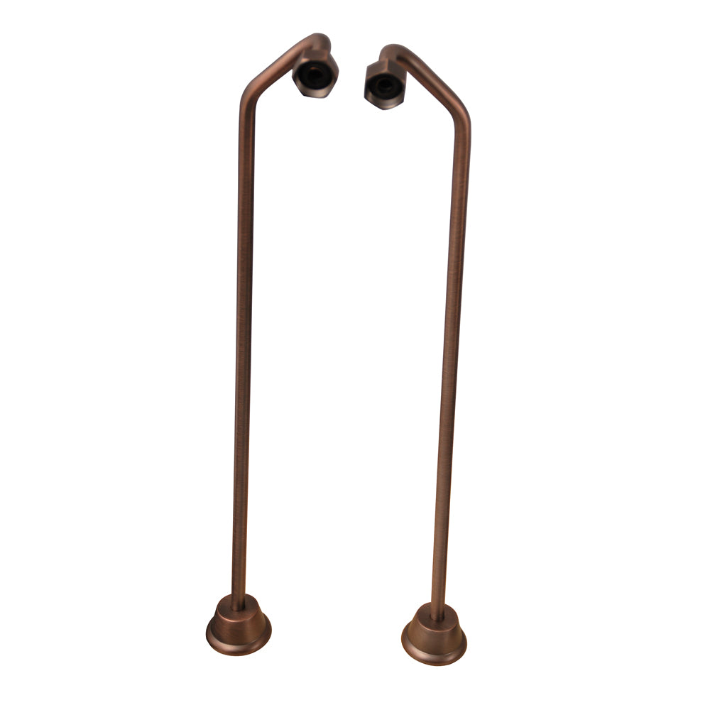 Offset 24" Bath Tub Supply Line Set 1/2" OD Oil Rubbed Bronze